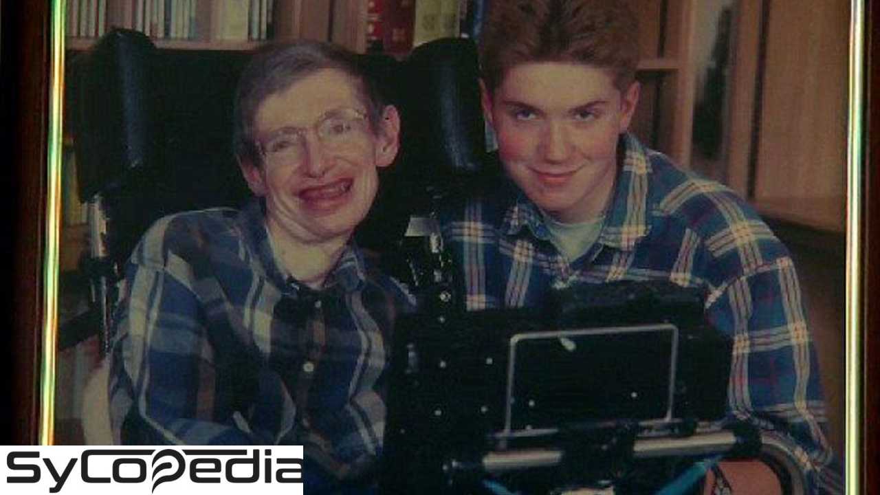 Timothy Hawking with His Father Stephen Hawking